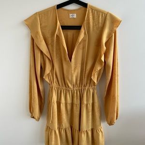 Aritzia Wilfred yellow / gold dress